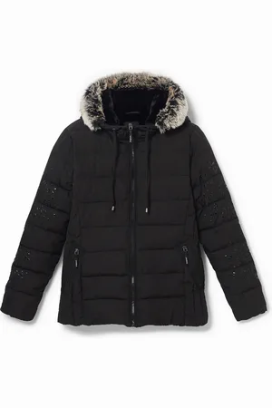 Desigual Chaqueta slim capucha pelo extraíble - - M