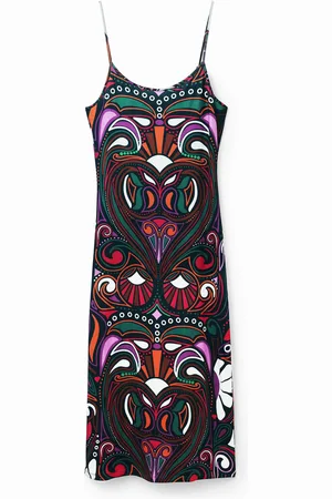Desigual Vestido midi retro - - L