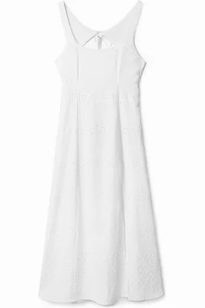 Desigual Vestido largo bordado inglés - - L