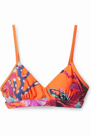 Desigual Top bikini triángulo corales - - M