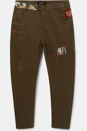 Desigual Pantalón boyfriend flores - - 36