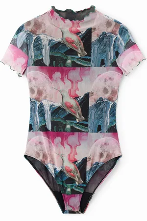 Desigual Body tul manga corta fantasía - - XL