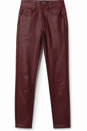 Desigual Pantalón Slim efecto piel - - 34