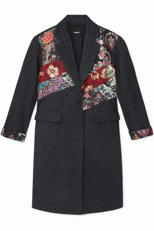 Desigual Abrigo loose paño patch floral - - L