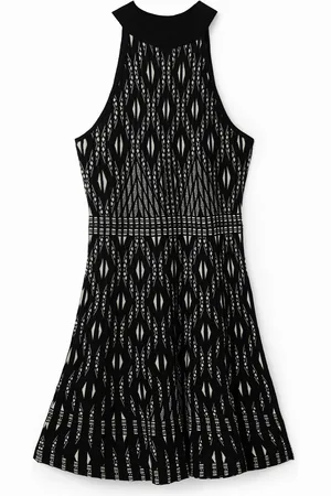 Desigual Vestido corto punto geométrico - - L