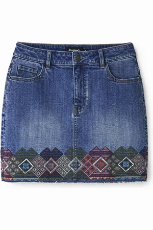 Desigual Minifalda vaquera con cenefas - - 34