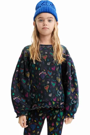 Desigual Sudadera dibujos corazones - - 11/12