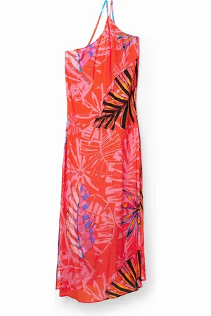 Desigual Vestido midi asimétrico tropical - - L