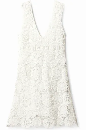 Desigual Vestido corto crochet - - L