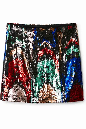 Desigual Minifalda slim lentejuelas - - L