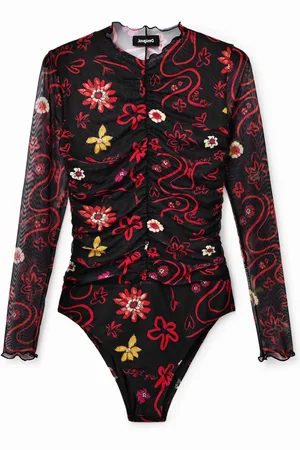 Desigual Body tul fruncido flores - - L