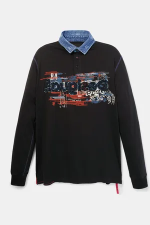 Desigual Polo manga larga 100% algodón - - L