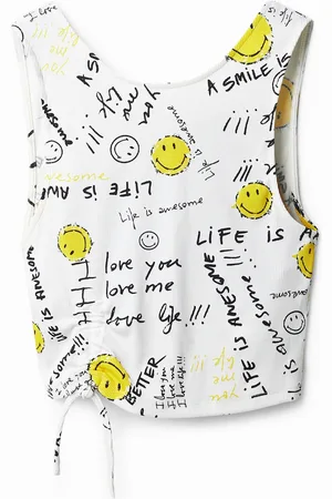 Desigual Top cropped slim Smiley® - - L