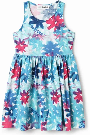 Desigual Vestido corto flores acuarela - - 5/6