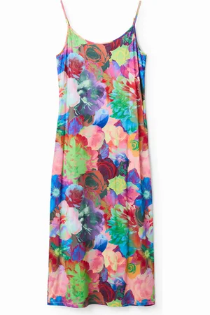 Desigual Vestido lencero slim flores - - S