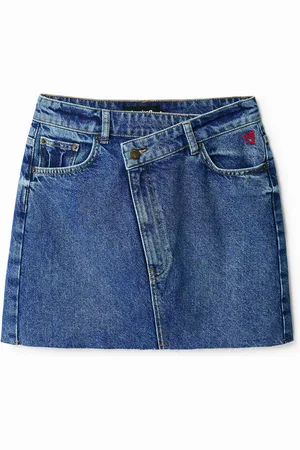 Desigual Minifalda vaquera cintura cruzada - - L