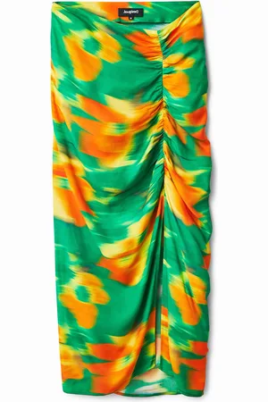 Desigual Falda midi slim abertura - - L