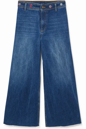 Desigual Pantalón vaquero tobillero pata ancha - - 34