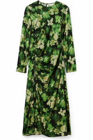 Desigual Vestido midi fruncido - - S
