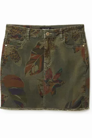 Desigual Minifalda de camuflaje floral - - 34