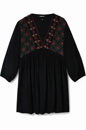 Desigual Vestido corto bordados - - M