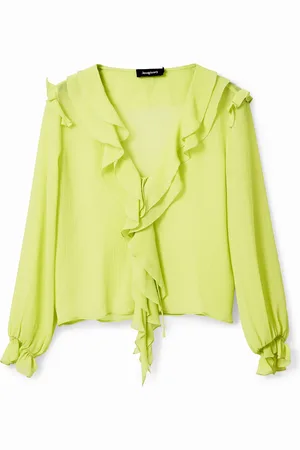 Desigual Blusa volantes lazadas - - L