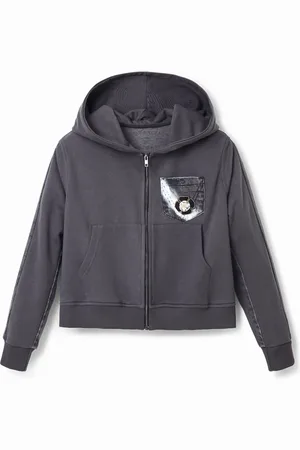 Desigual Sudadera corta híbrida "Eat More Art" - - M
