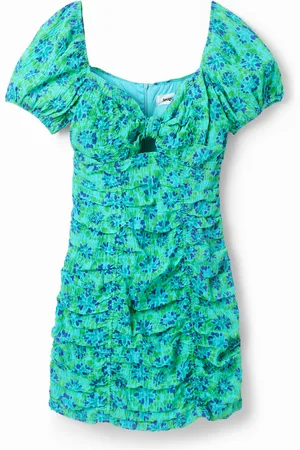 Desigual Vestido corto fruncido nudo - - L