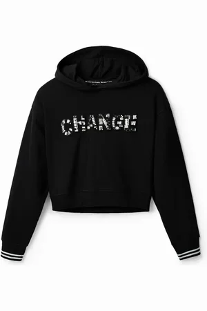 Desigual Sudadera corta parche "Change" - - L