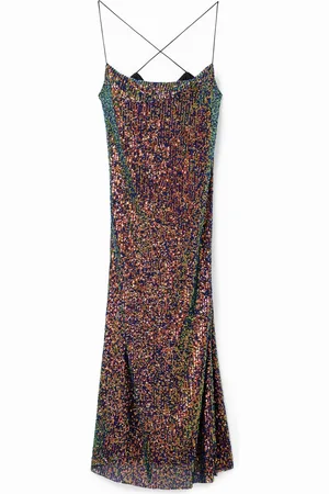 Desigual Vestido midi lentejuelas - - L