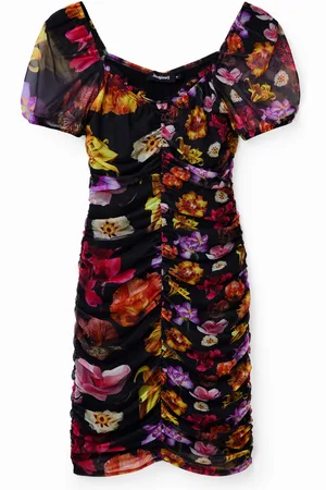 Desigual Vestido corto fruncido M. Christian Lacroix - - L