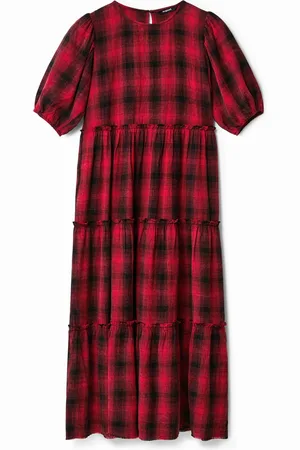 Desigual Vestido midi cuadros - - M