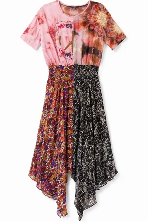 Desigual Vestido asimétrico patch estampados - - 36
