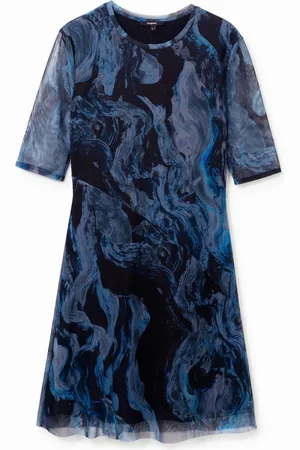Desigual Vestido marmolado efecto 3D - - L