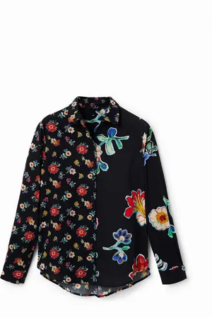 Desigual Camisa media naranja flores - - S