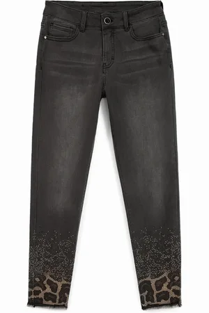 Desigual Pantalón vaquero skinny abalorios - - 24
