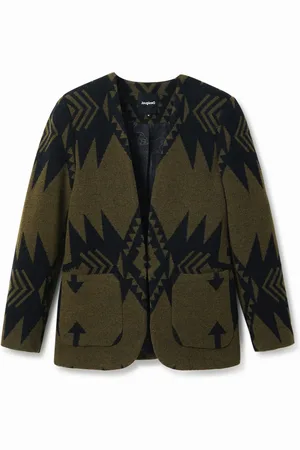 Desigual Blazer slim lana estampado - - L