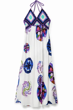 Desigual Vestido largo crochet M. Christian Lacroix - - L