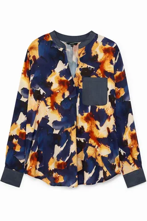 Desigual Blusa manga larga cuello pico - - M