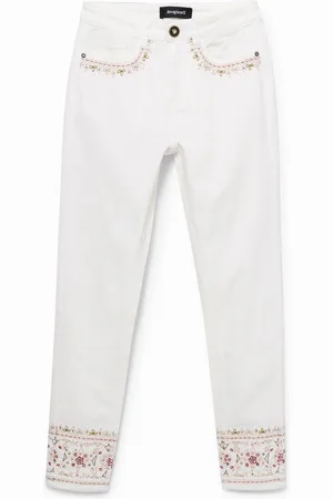 Desigual Pantalón vaquero skinny bordado étnico - - 24