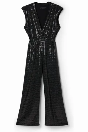 Desigual Mono largo sin mangas lentejuelas - - L