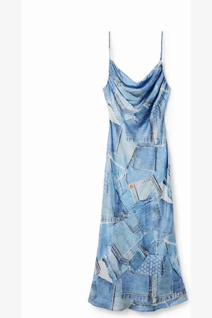 Desigual Vestido midi patch denim - - M