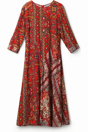 Desigual Vestido viscosa estampado étnico - - L