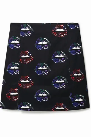 Desigual Minifalda slim labios - - L