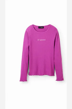 Desigual Camiseta slim canalé logo - - 11/12