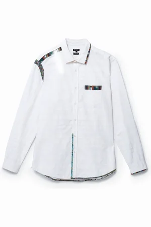Desigual Camisa cenefas 100% algodón - - L