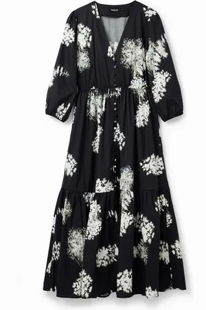 Desigual Vestido camisero midi flores - - L