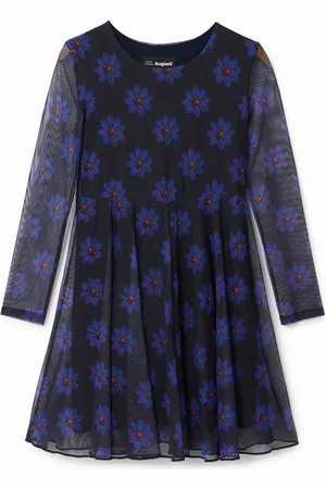 Desigual Vestido talle alto flores - - 3/4