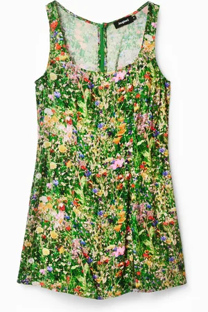Desigual Vestido corto flores - - M