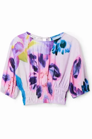 Desigual Blusa corta flores M. Christian Lacroix - - L